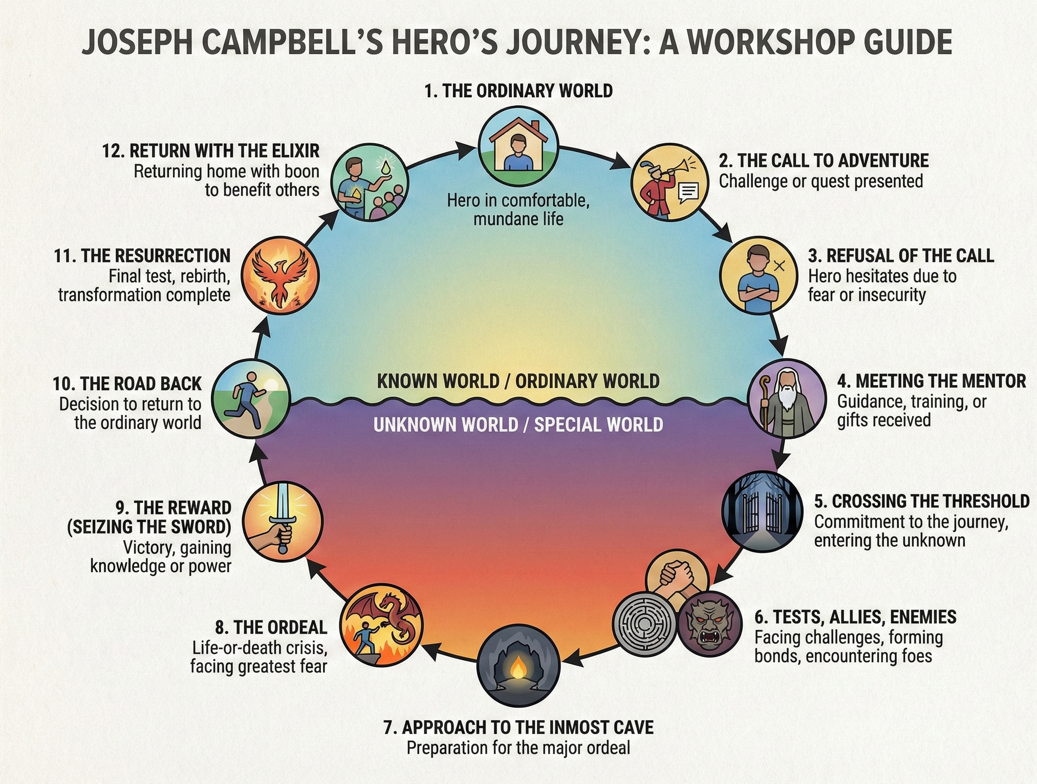 The Hero's Journey — 12-Stage Framework